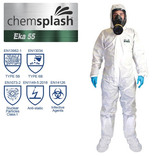 Combinaison Chemsplash Eka 55 Type 5B/6B avec pieds